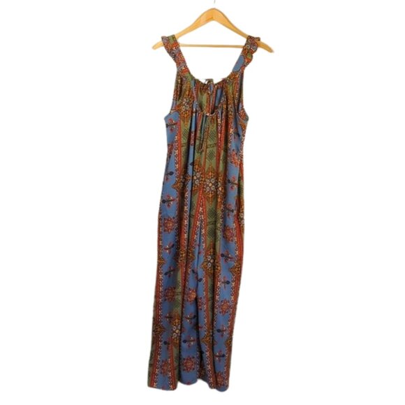 Three Bird Nest Boho Bohemian Multicolor Maxi Dress l Size Large - Picture 2 of 7